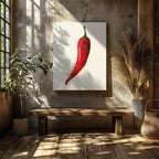 Red I'm So Hot Chilli Pepper - Framed Canvas Wall Art Print | House Prints