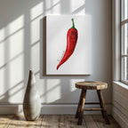 Red I'm So Hot Chilli Pepper - Framed Canvas Wall Art Print | House Prints