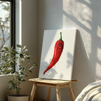 Red I'm So Hot Chilli Pepper - Framed Canvas Wall Art Print | House Prints