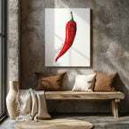Red I'm So Hot Chilli Pepper - Framed Canvas Wall Art Print | House Prints