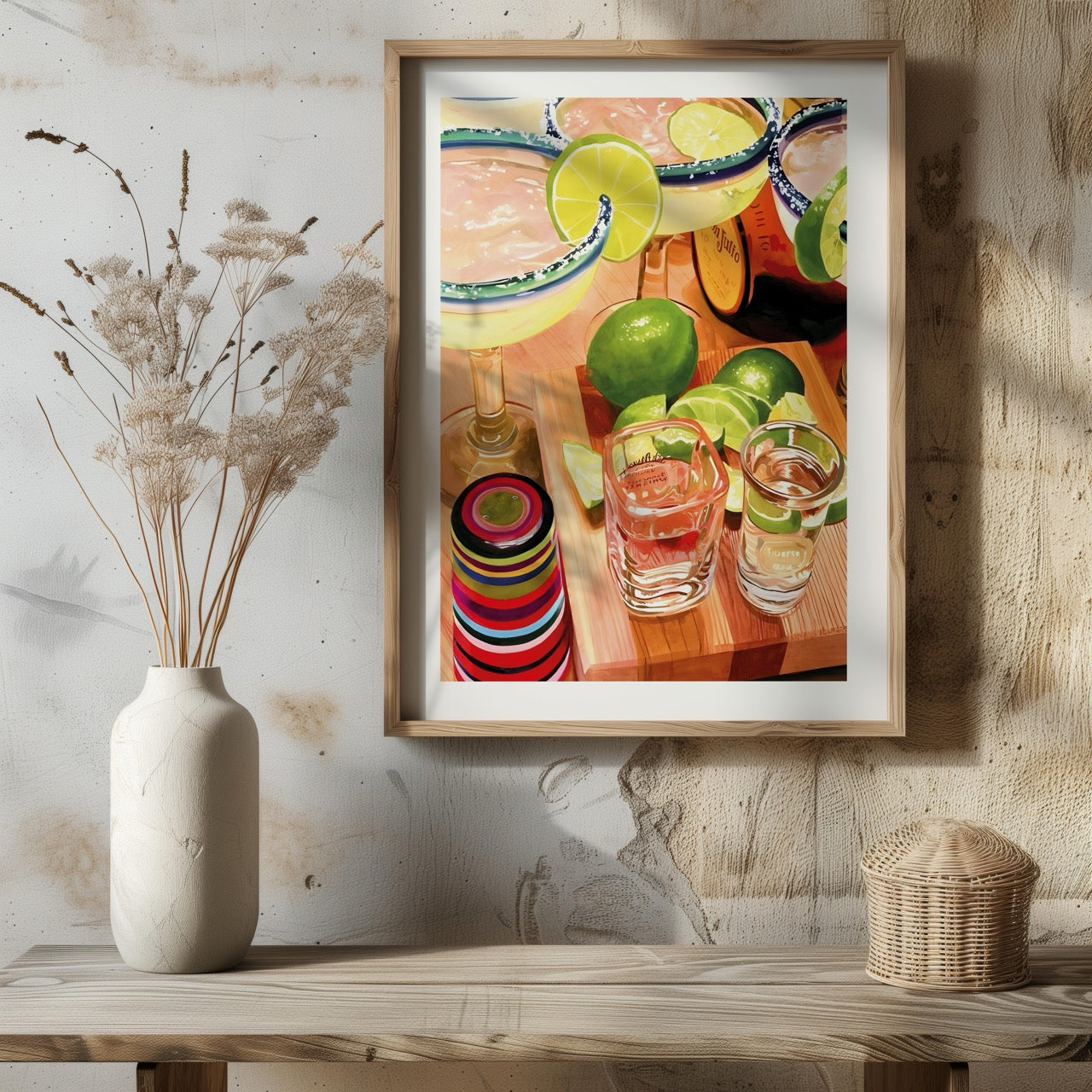 Tequila Cocktails & Lime Fiesta Drinks - Rolled Poster Wall Art Print | House Prints