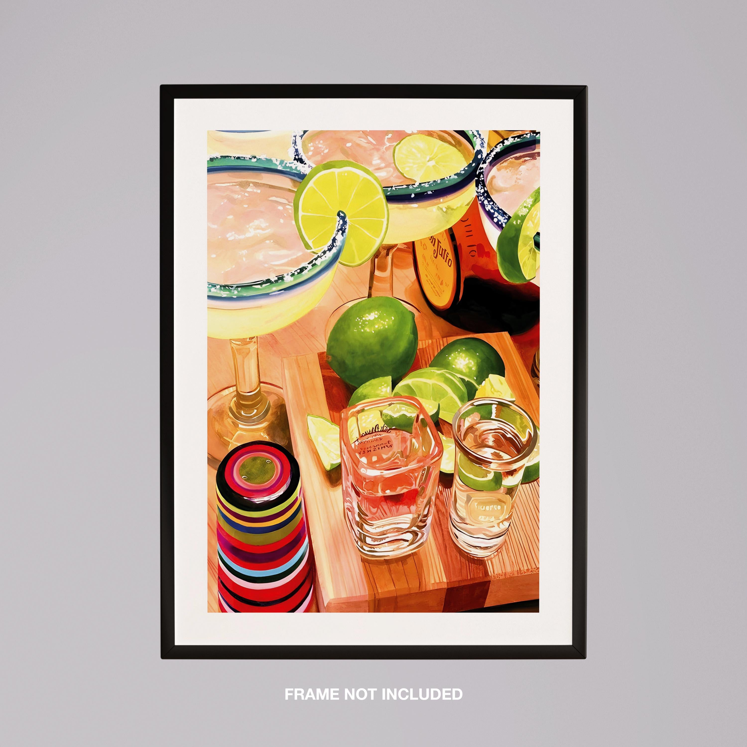 Tequila Cocktails & Lime Fiesta Drinks - Rolled Poster Wall Art Print | House Prints