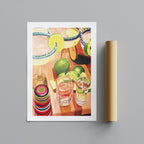 Tequila Cocktails & Lime Fiesta Drinks - Rolled Poster Wall Art Print | House Prints
