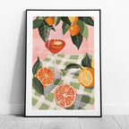 Summer Citrus Picnic Delight - Rolled Poster Wall Art Print | House Prints