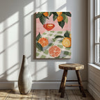 Summer Citrus Picnic Delight - Framed Canvas Wall Art Print | House Prints