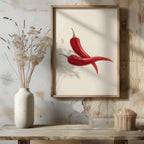 Hot Red Chilli Food in the Kitchen - Rolled Poster Wall Art Print | House Prints