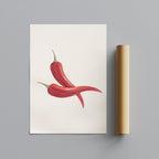 Hot Red Chilli Food in the Kitchen - Rolled Poster Wall Art Print | House Prints