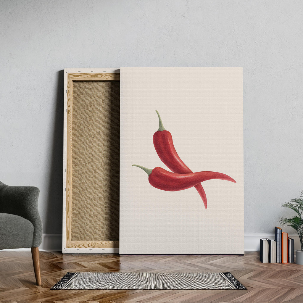 Hot Red Chilli Food in the Kitchen - Framed Canvas Wall Art Print | House Prints