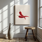 Hot Red Chilli Food in the Kitchen - Framed Canvas Wall Art Print | House Prints