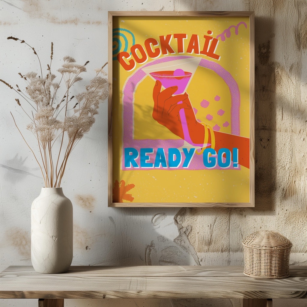 Classic Cocktail Ready Go Drinks - Rolled Poster Wall Art Print | House Prints