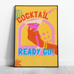 Classic Cocktail Ready Go Drinks - Rolled Poster Wall Art Print | House Prints