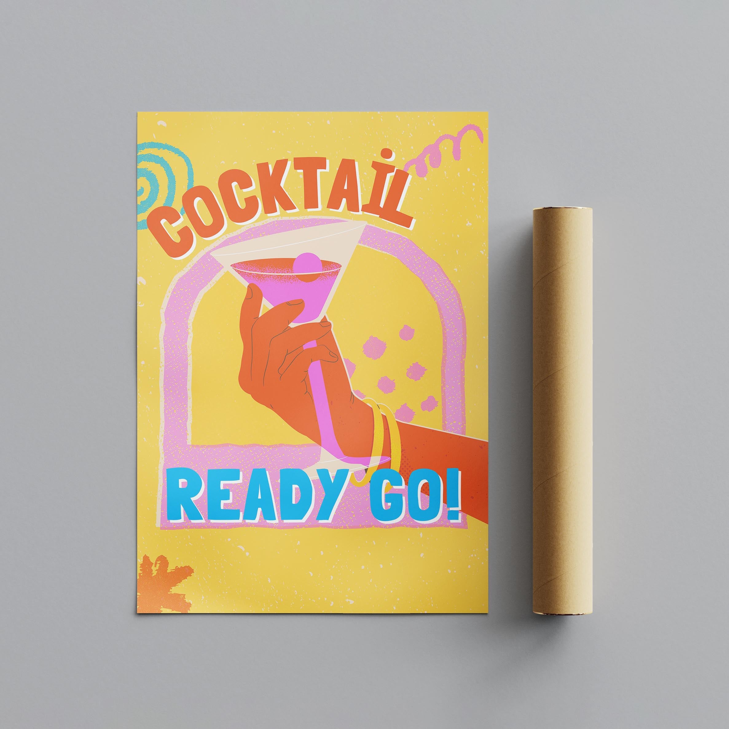 Classic Cocktail Ready Go Drinks - Rolled Poster Wall Art Print | House Prints
