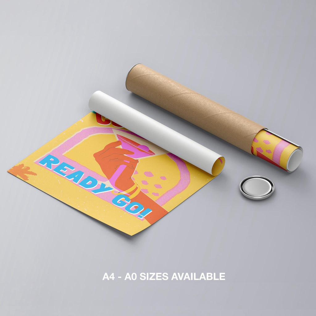 Classic Cocktail Ready Go Drinks - Rolled Poster Wall Art Print | House Prints