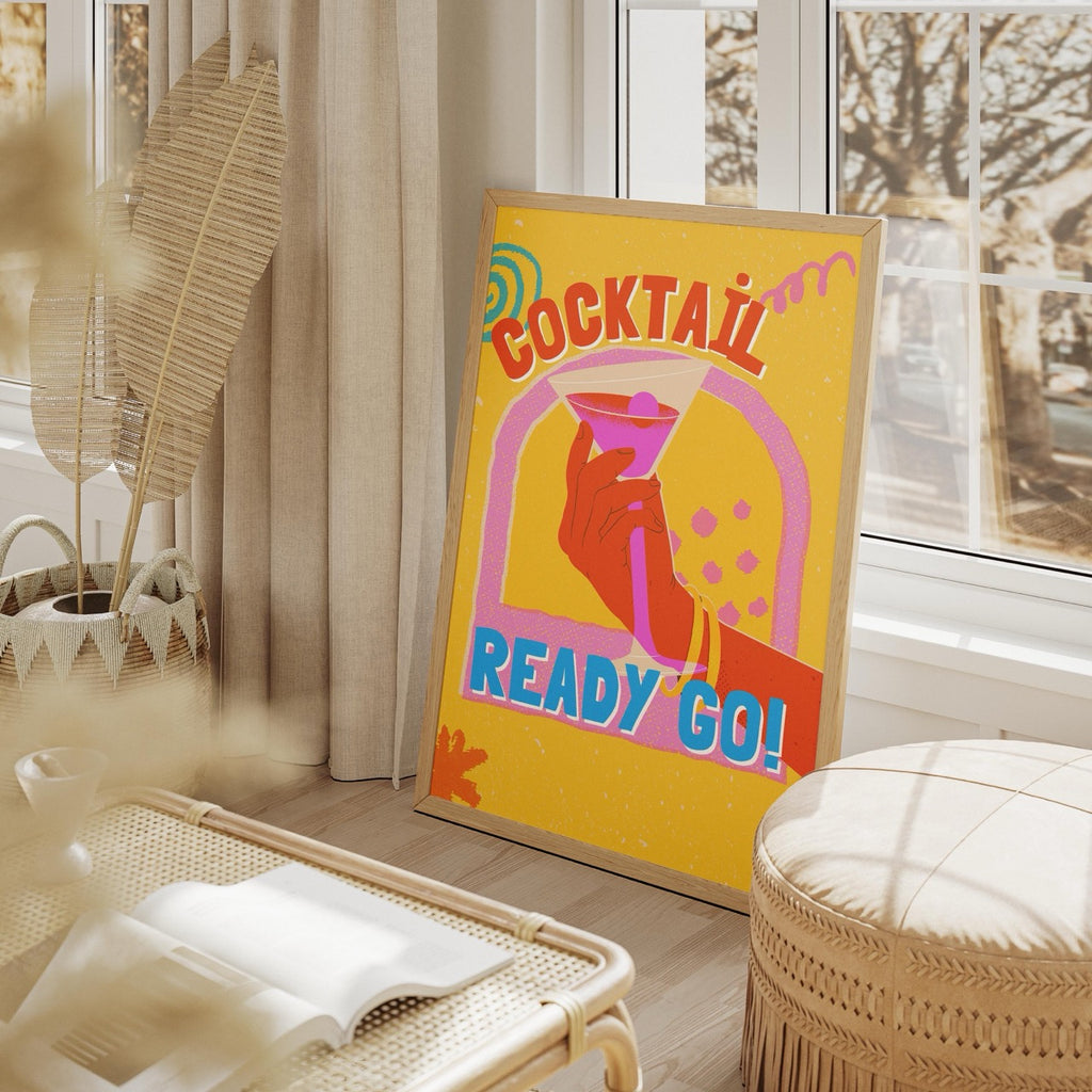 Classic Cocktail Ready Go Drinks - Rolled Poster Wall Art Print | House Prints