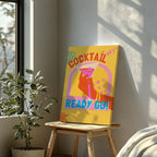 Classic Cocktail Ready Go Drinks - Framed Canvas Wall Art Print | House Prints