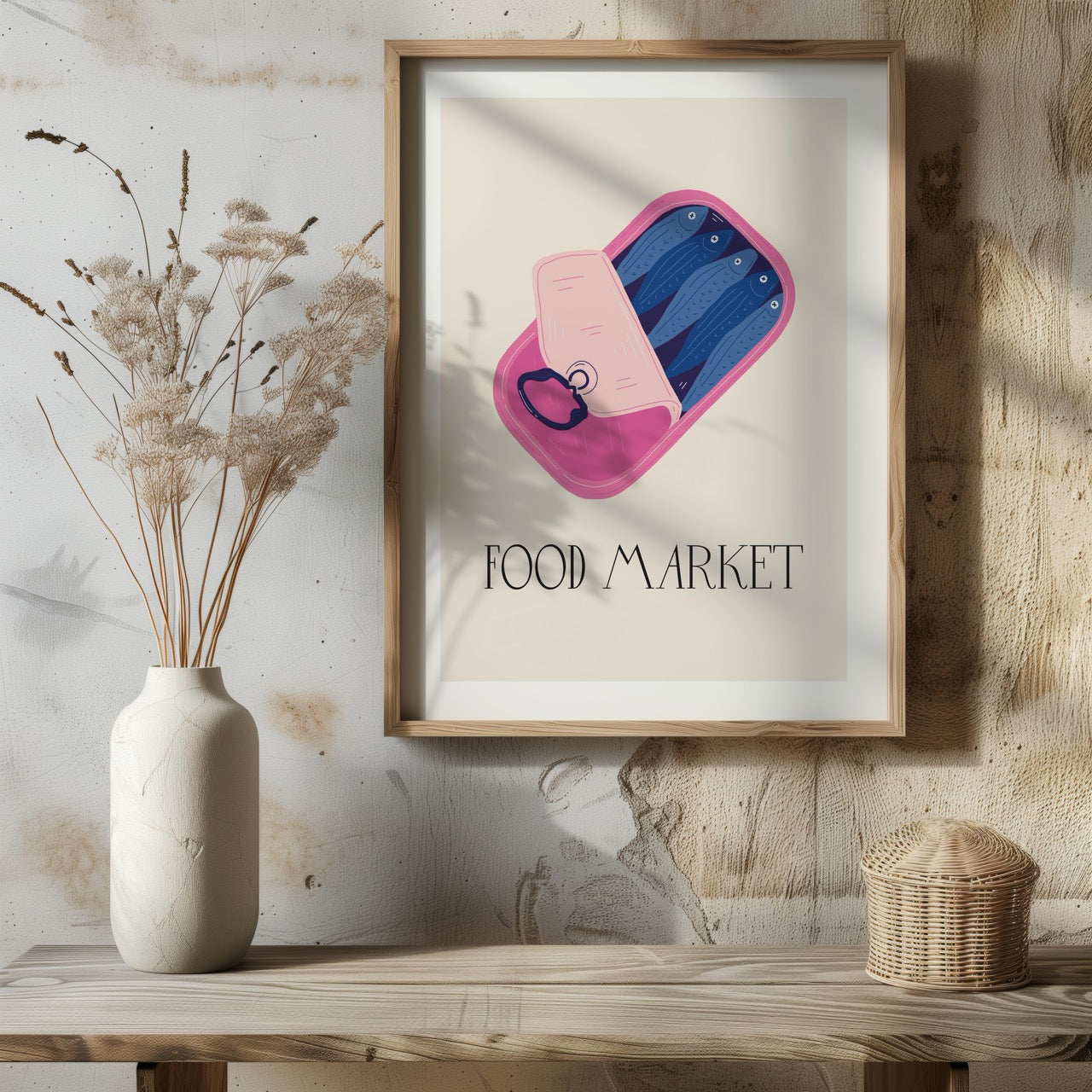 Quirky Sardine Tin Food Market - Rolled Poster Wall Art Print - House Prints