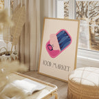 Quirky Sardine Tin Food Market - Rolled Poster Wall Art Print | House Prints
