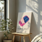 Quirky Sardine Tin Food Market - Framed Canvas Wall Art Print | House Prints
