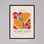 Abstract Tacos Modern Kitchen Food - Rolled Poster Wall Art Print | House Prints