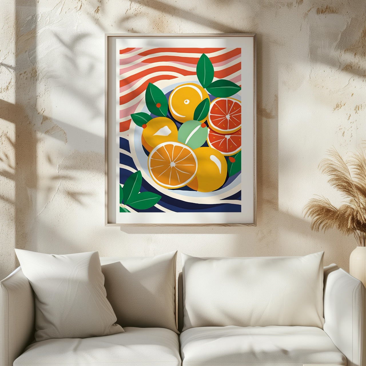 Fresh Citrus Bowl with Vibrant Colours - Rolled Poster Wall Art Print | House Prints
