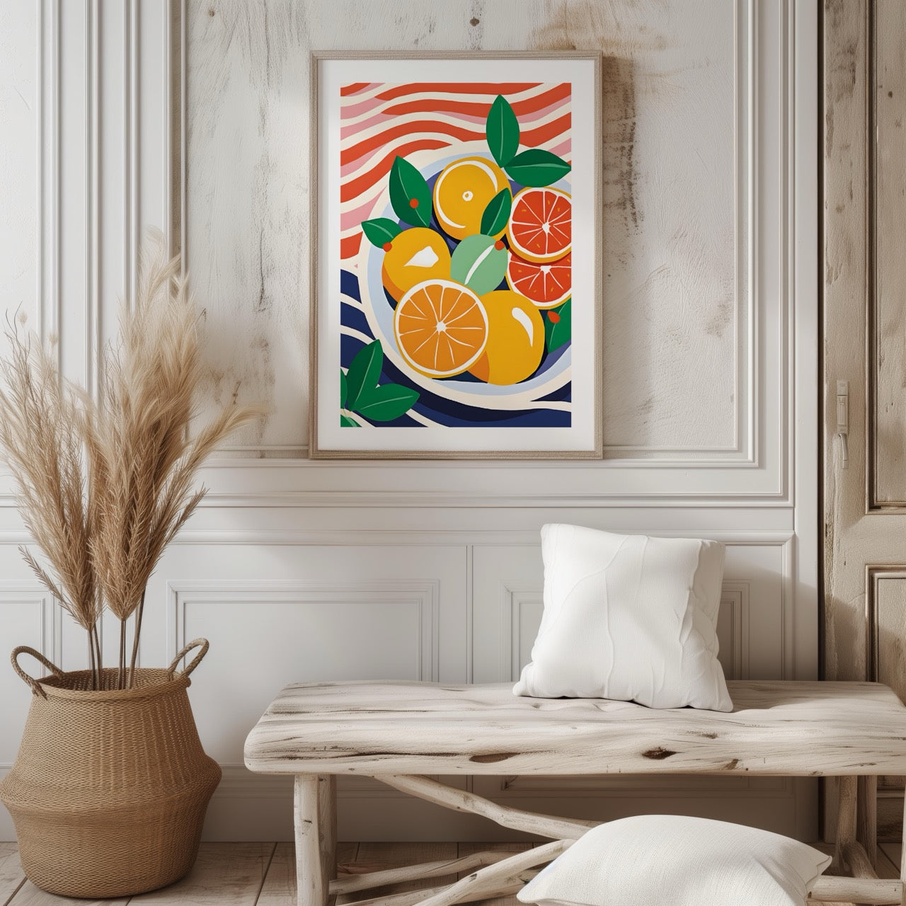 Fresh Citrus Bowl with Vibrant Colours - Rolled Poster Wall Art Print | House Prints
