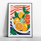 Fresh Citrus Bowl with Vibrant Colours - Rolled Poster Wall Art Print | House Prints