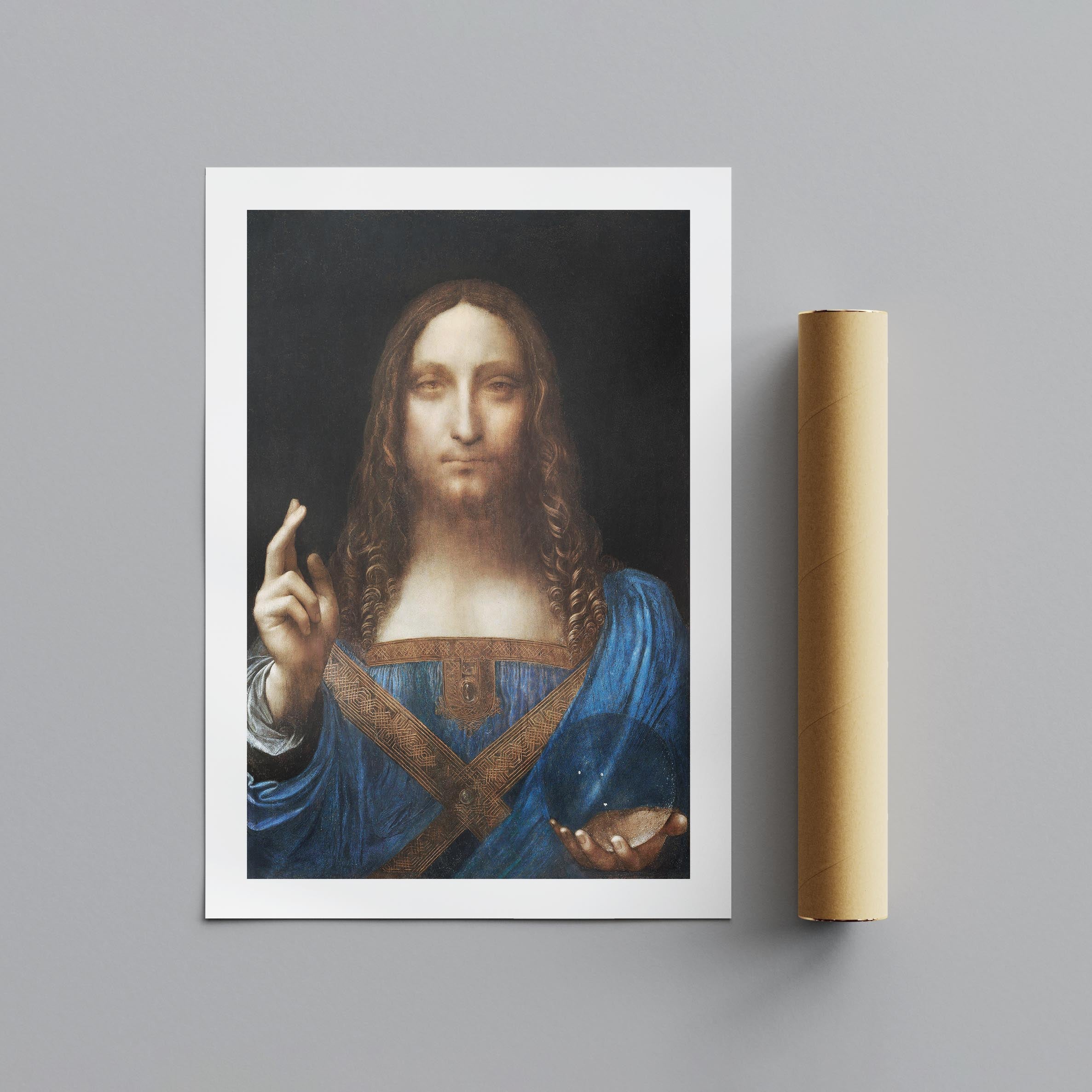 Salvator Mundi - Leonardo da Vinci - Rolled Poster Wall Art Print | House Prints