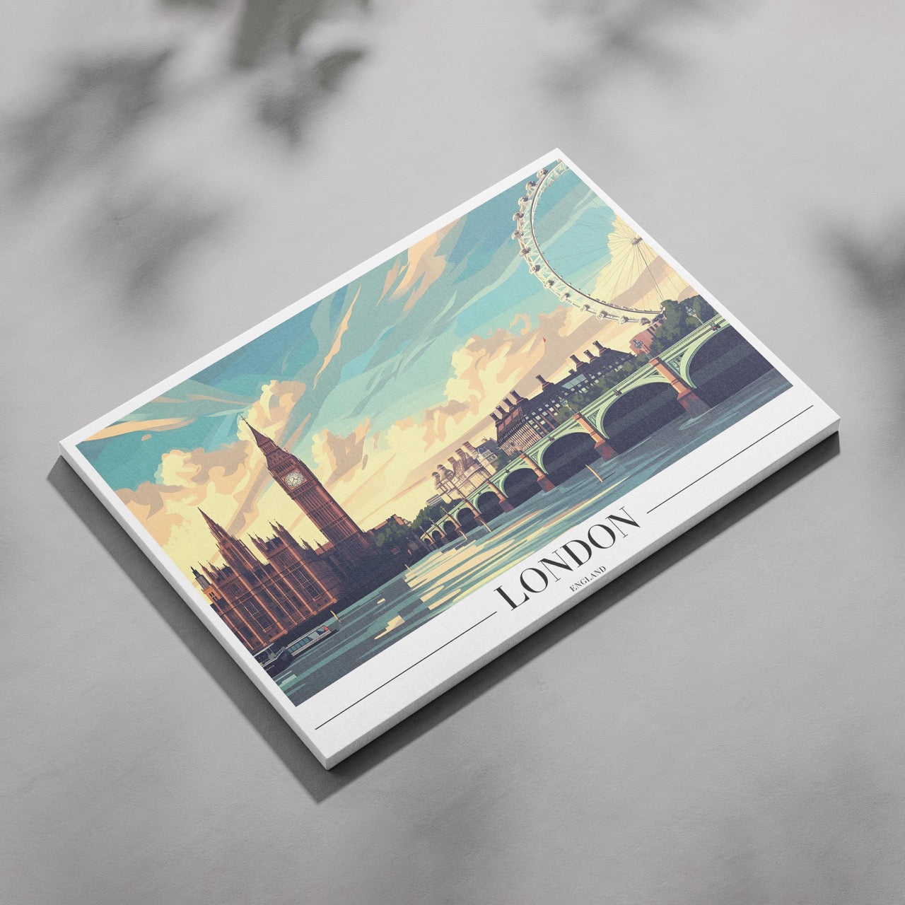 Classic London England City World Travel - Framed Canvas Wall Art Print | House Prints