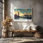 Classic London England City World Travel - Framed Canvas Wall Art Print | House Prints