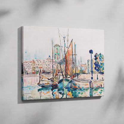 La Rochelle - Paul Signac - Framed Canvas Wall Art Print - House Prints