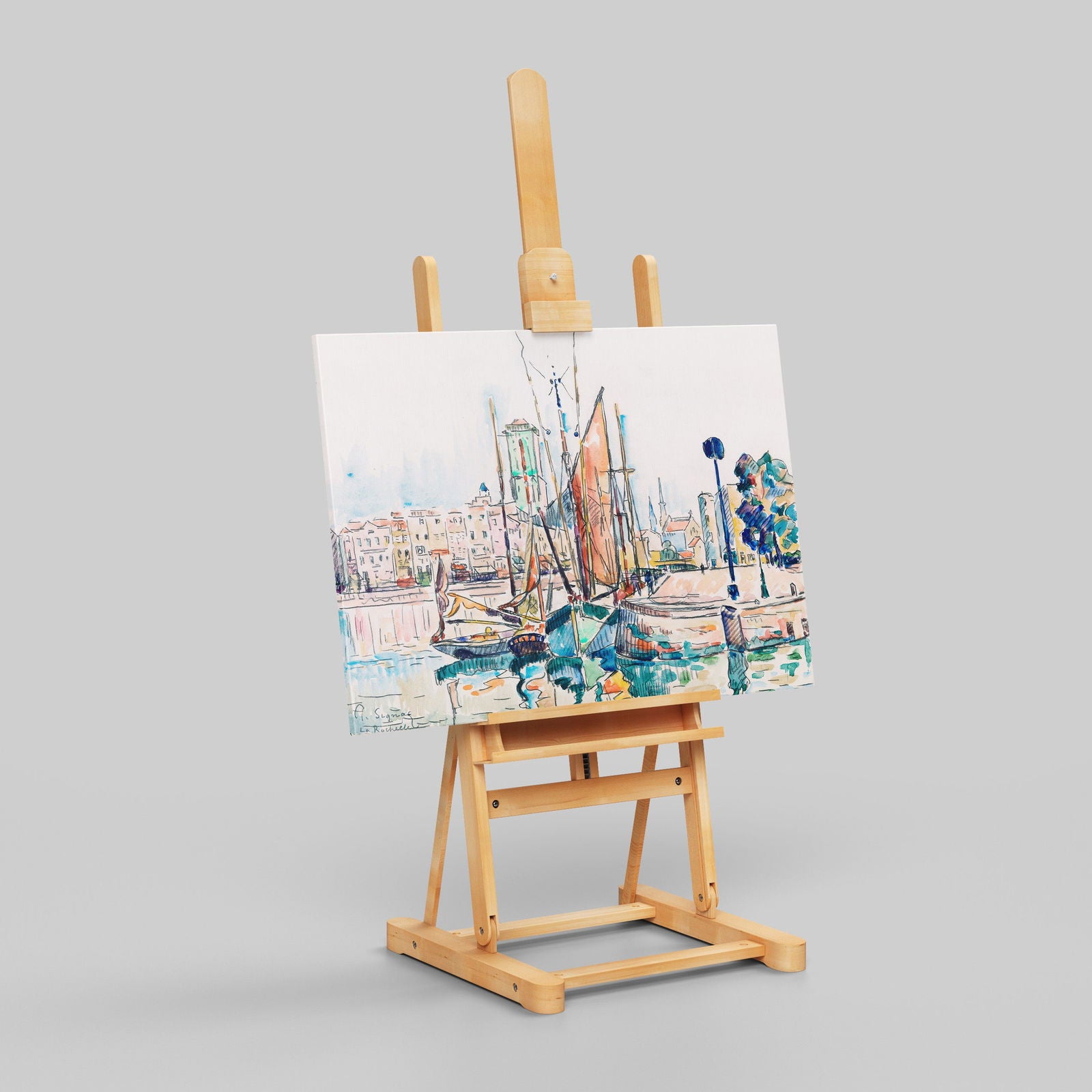 La Rochelle - Paul Signac - Framed Canvas Wall Art Print - House Prints