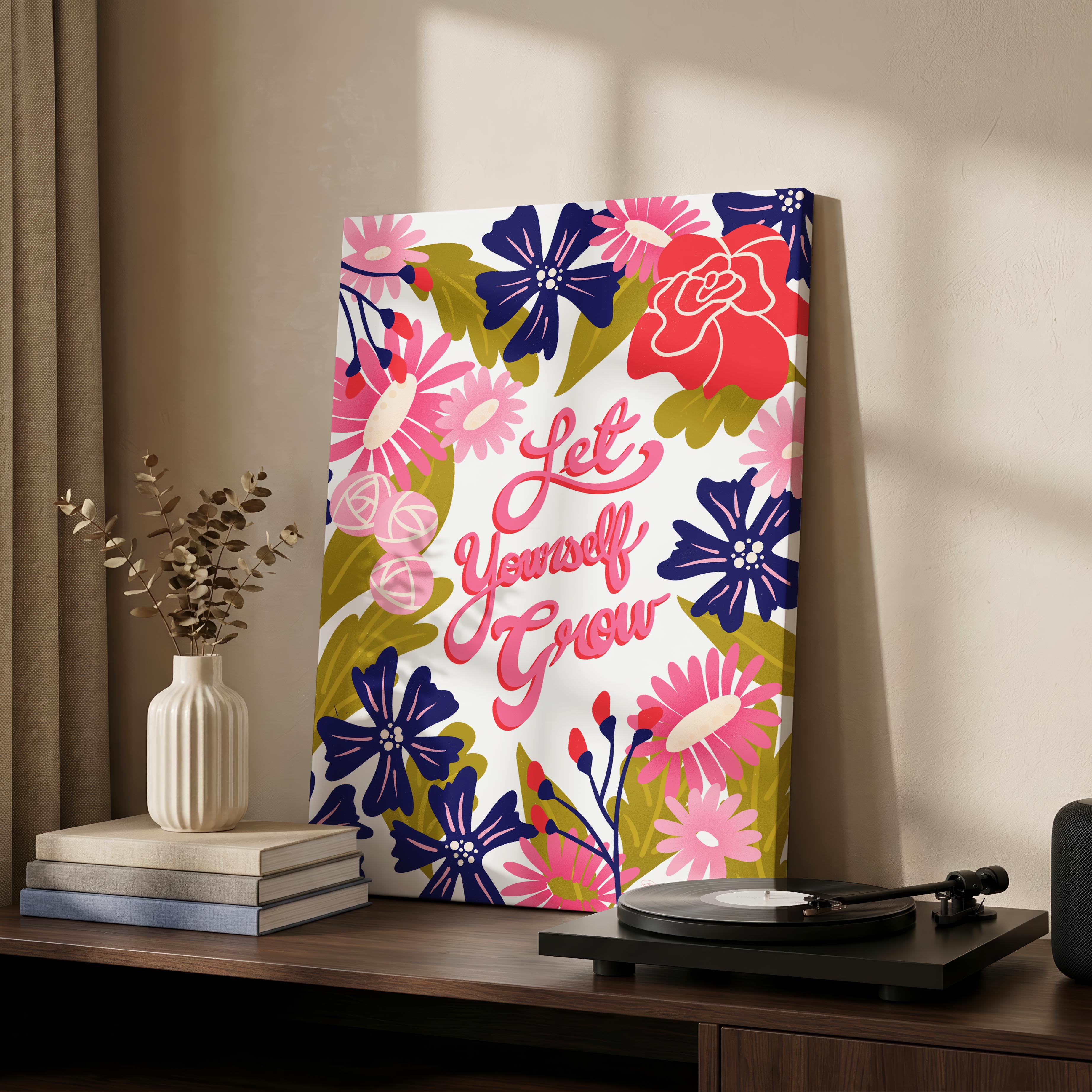 Let Yourself Grow - Rosalinde Clara - Framed Canvas Wall Art Print | House Prints