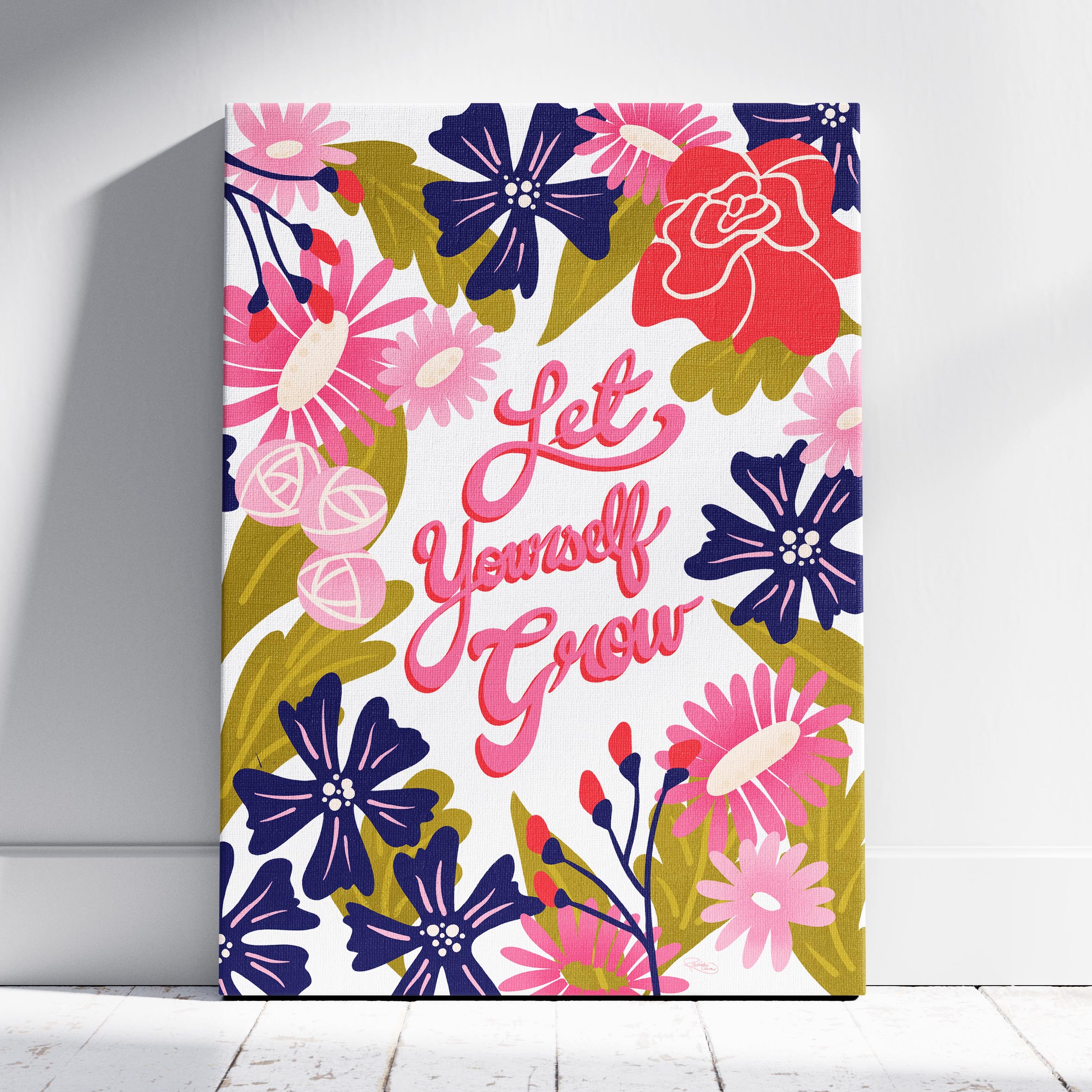 Let Yourself Grow - Rosalinde Clara - Framed Canvas Wall Art Print | House Prints