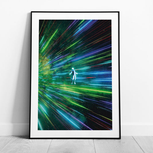 Lights Flying in Space - Rolled Poster Wall Art Print - House Prints