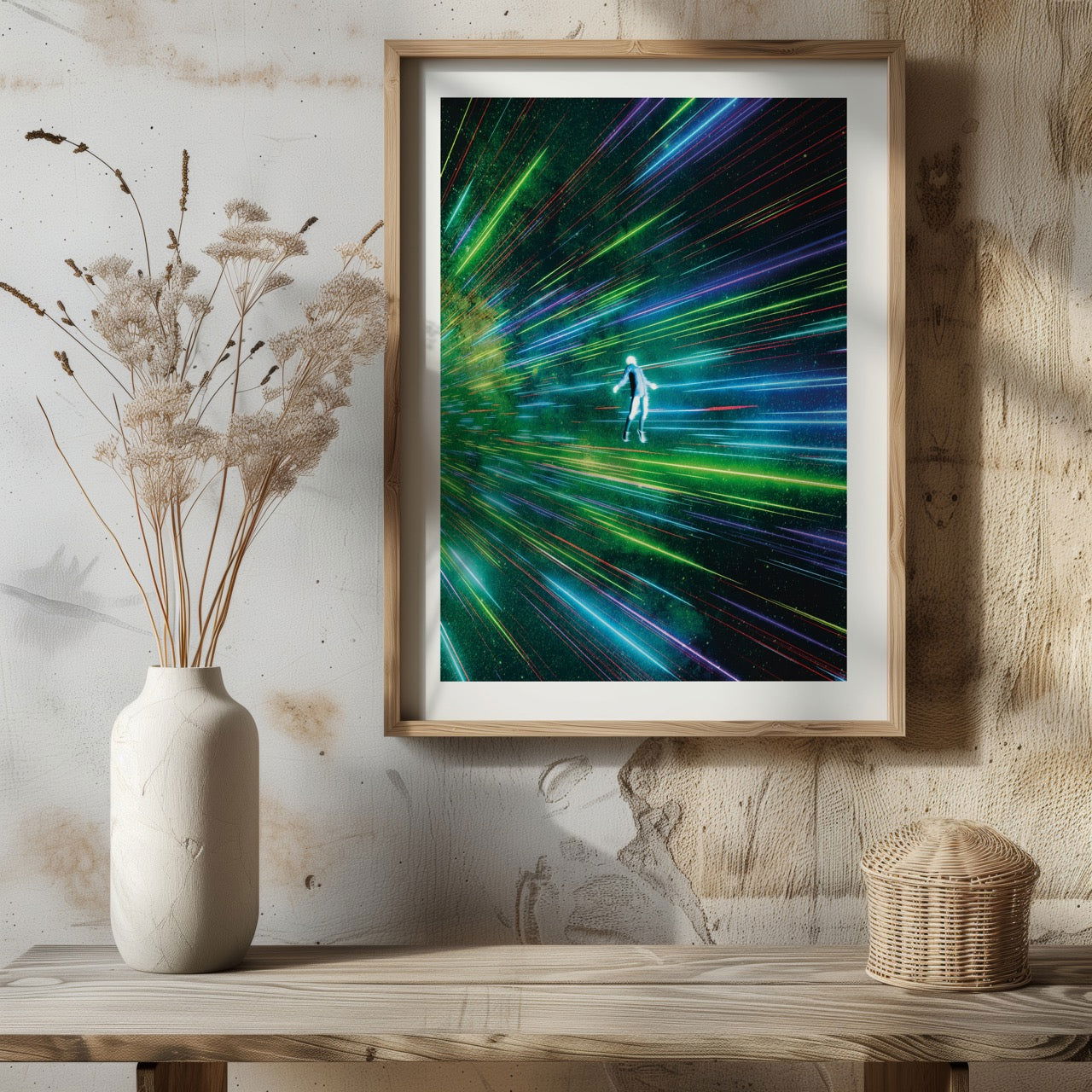 Lights Flying in Space - Rolled Poster Wall Art Print - House Prints
