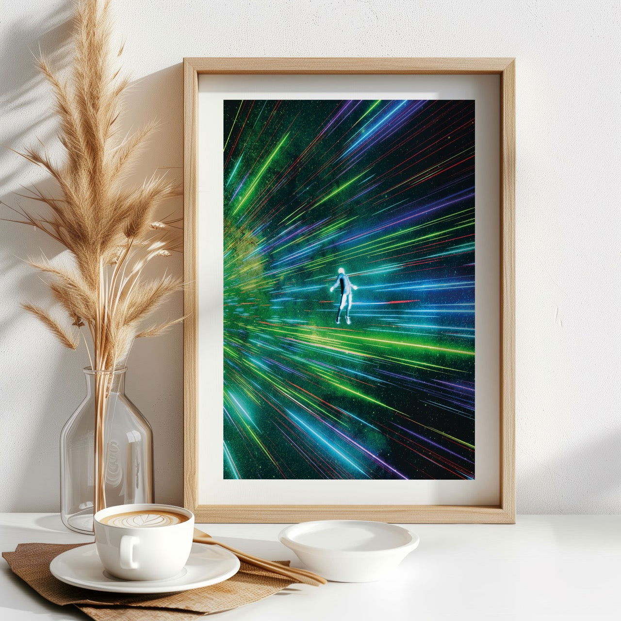 Lights Flying in Space - Rolled Poster Wall Art Print - House Prints