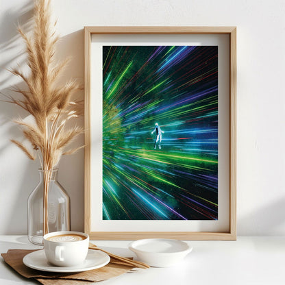 Lights Flying in Space - Rolled Poster Wall Art Print - House Prints
