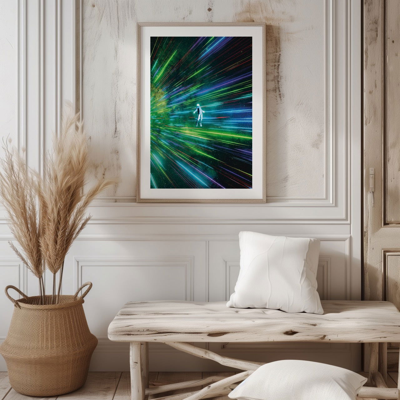 Lights Flying in Space - Rolled Poster Wall Art Print - House Prints