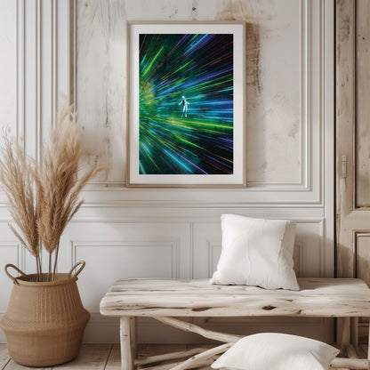 Lights Flying in Space - Rolled Poster Wall Art Print - House Prints