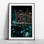 London City Shopping at Christmas Time - Rolled Poster Wall Art Print | House Prints