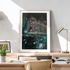 London City Shopping at Christmas Time - Rolled Poster Wall Art Print | House Prints