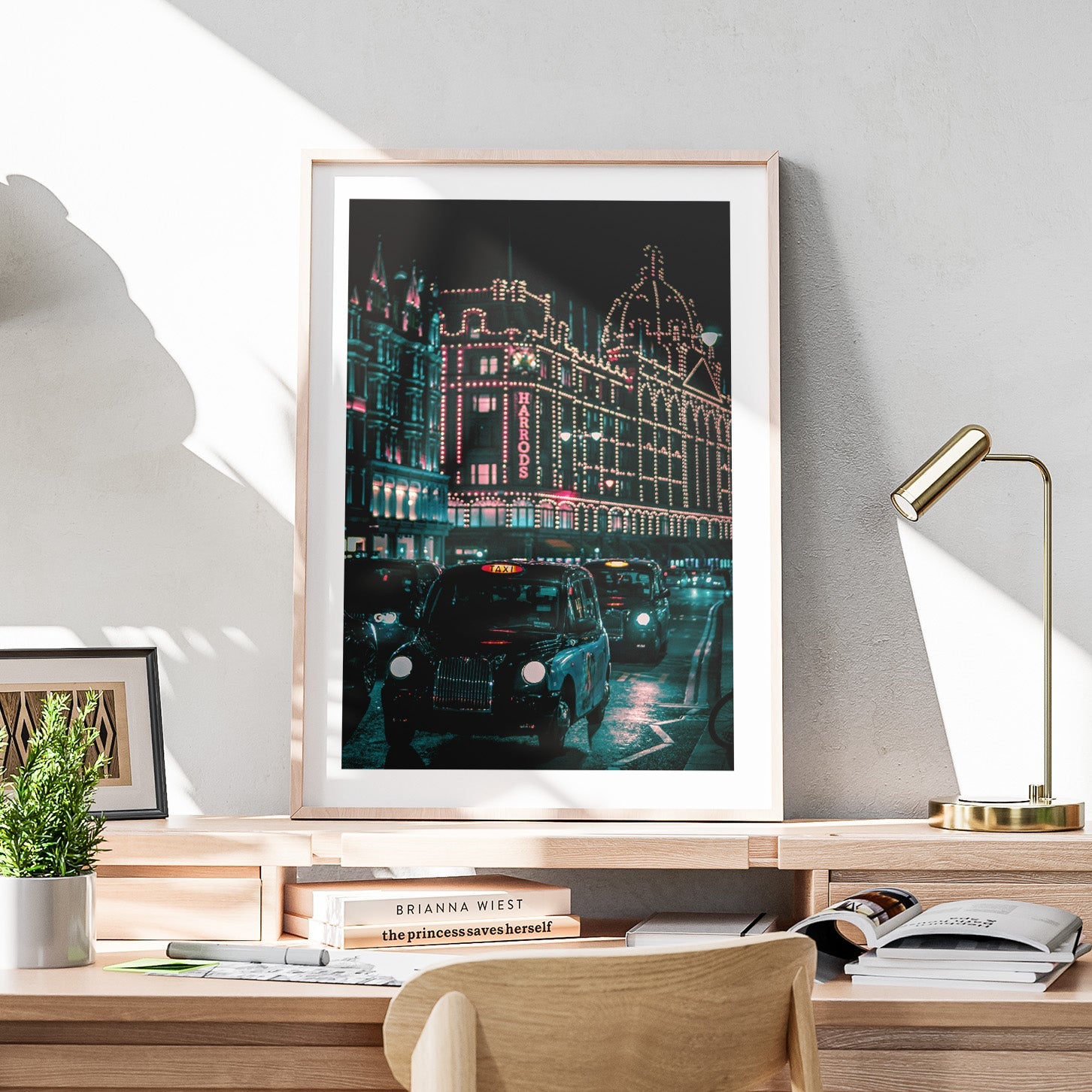 London City Shopping at Christmas Time - Rolled Poster Wall Art Print | House Prints