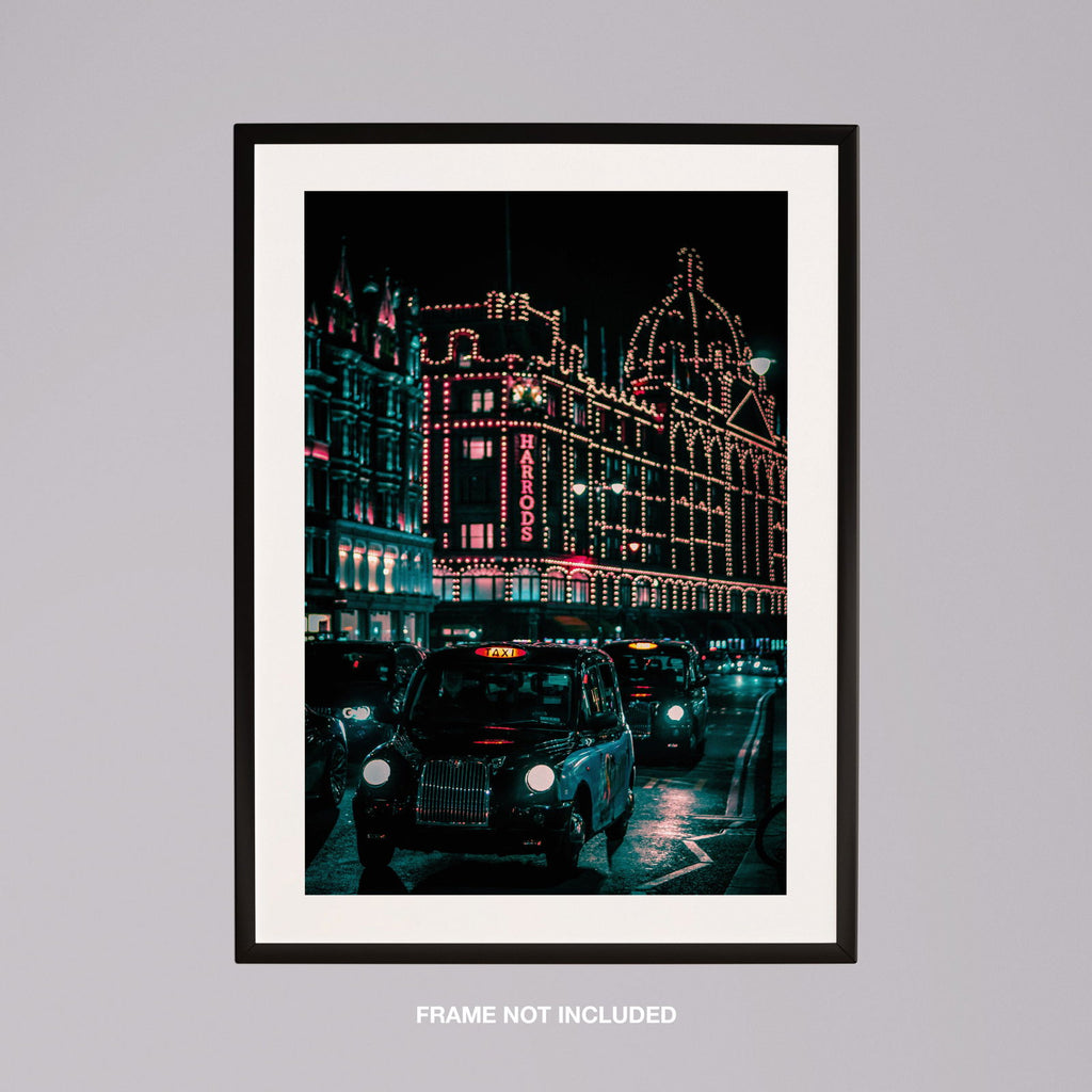 London City Shopping at Christmas Time - Rolled Poster Wall Art Print | House Prints