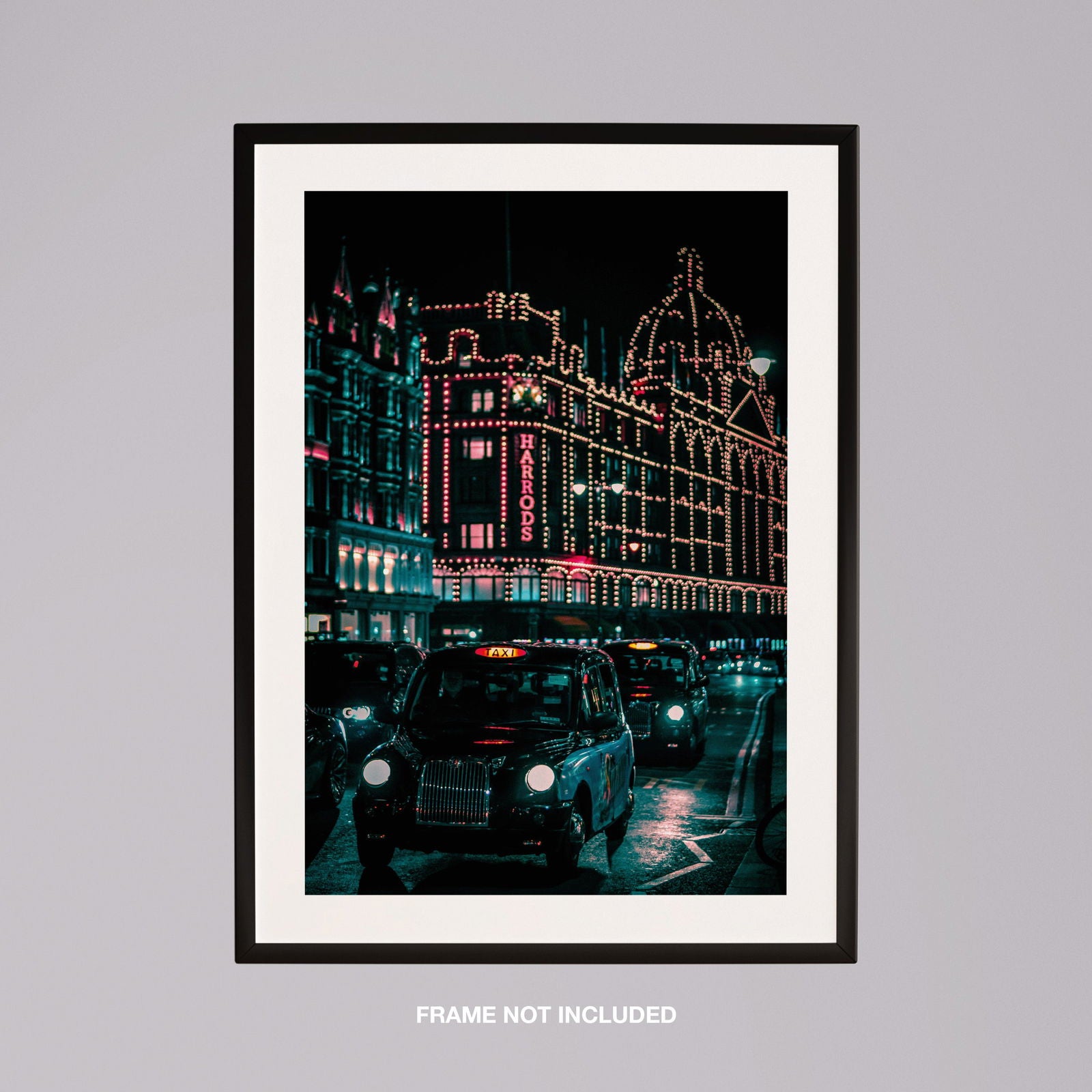 London City Shopping at Christmas Time - Rolled Poster Wall Art Print | House Prints