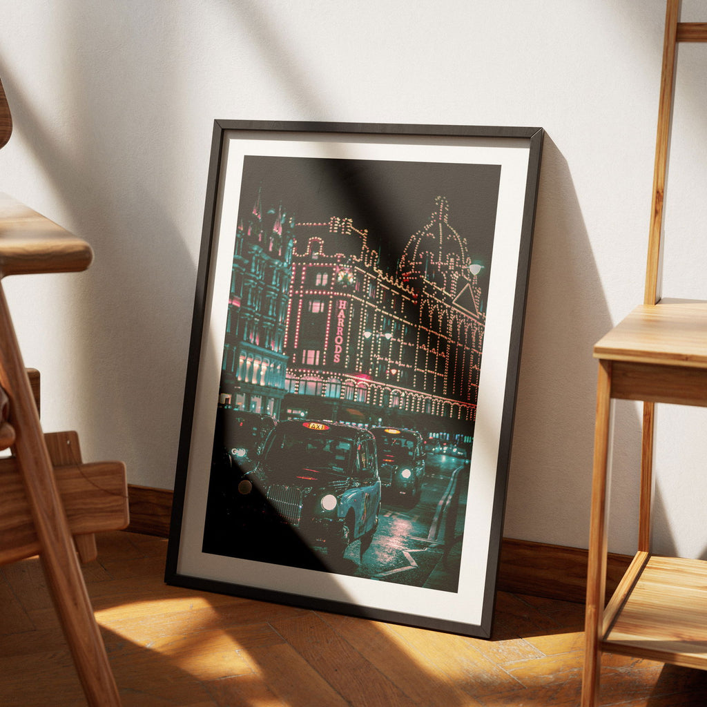 London City Shopping at Christmas Time - Rolled Poster Wall Art Print | House Prints