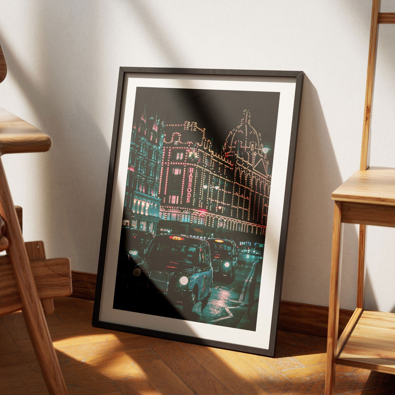 London City Shopping at Christmas Time - Rolled Poster Wall Art Print | House Prints