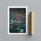 London City Shopping at Christmas Time - Rolled Poster Wall Art Print | House Prints