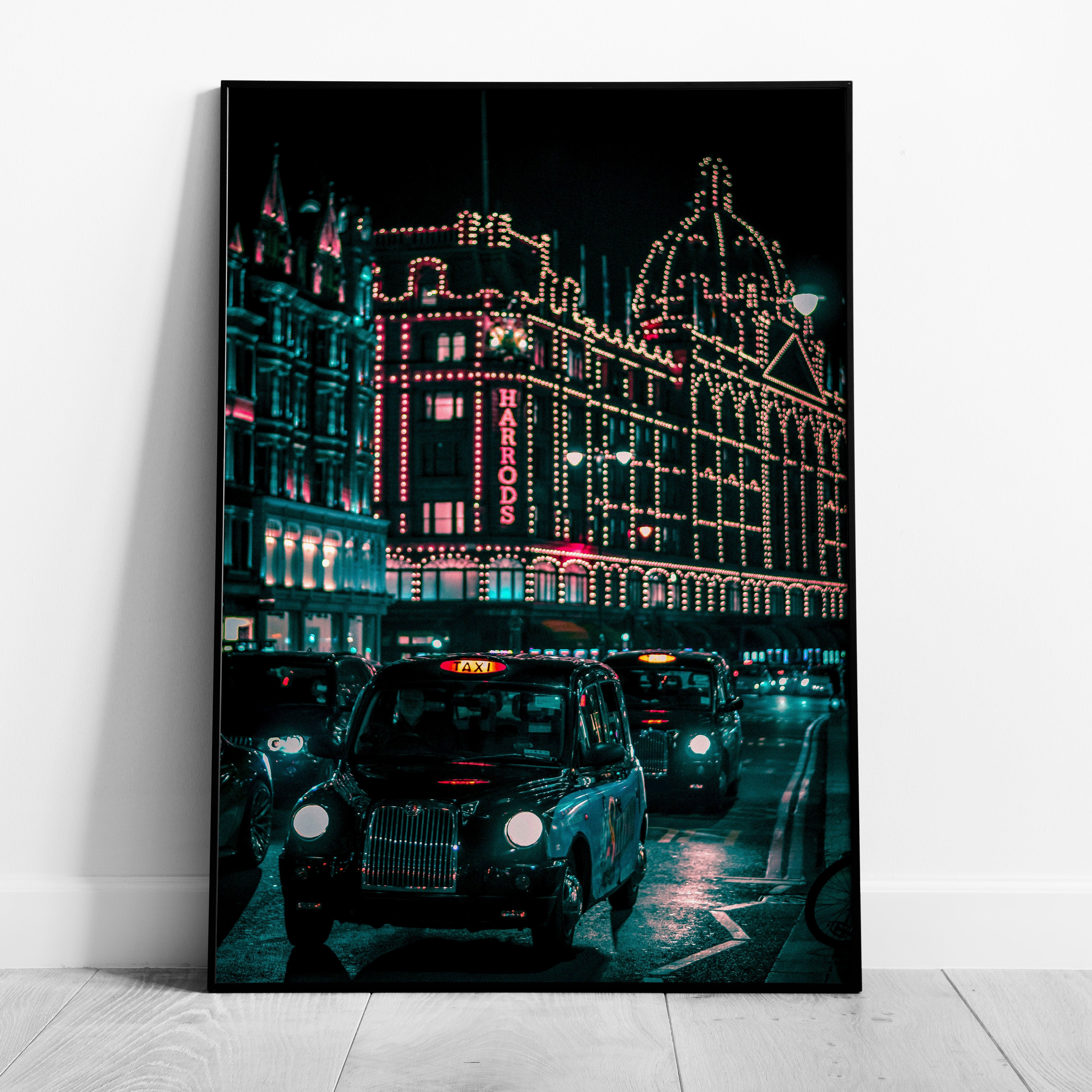 London City Shopping at Christmas Time - Rolled Poster Wall Art Print | House Prints