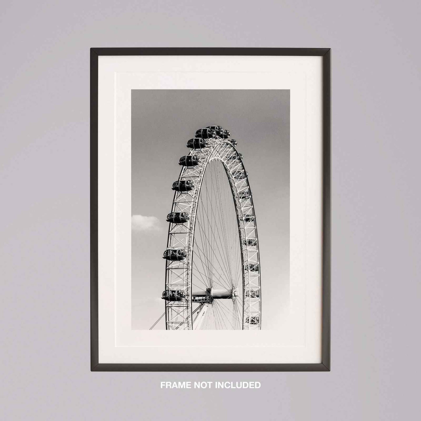 London Eye Monochrome Travel - Rolled Poster Wall Art Print - House Prints