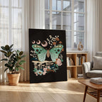 Lunar Moth Grove - Rosalinde Clara - Framed Canvas Wall Art Print | House Prints